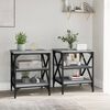 vidaXL Mesas auxiliares 2 uds madera gris Sonoma 40x42x50 cm