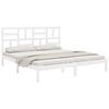 vidaXL Estructura de cama sin colch&oacute;n madera maciza blanco 200x200 cm