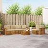 vidaXL Conjunto de sof&aacute;s de exterior con coj&iacute;n 7 pcs Natural y Beige