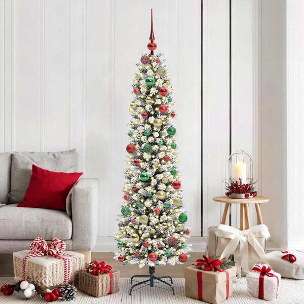 vidaXL &Aacute;rbol de Navidad artificial 180 cm PVC, Metal y Pl&aacute;stico
