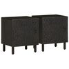 vidaXL Mesitas de noche 2 uds madera maciza de mango negro 40x33x46 cm