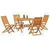 vidaXL Conjunto de Comedor de Jard&iacute;n 5 pcs Marr&oacute;n