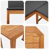 vidaXL Juego Bistro de Jardín 4 pcs Marrón madera maciza de acacia
