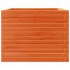 vidaXL Jardinera de madera maciza de pino marr&oacute;n cera 60x60x45,5 cm