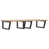 vidaXL Estante de lavabo de pared acero y madera maciza de acacia