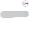 vidaXL Set de cercas para c&eacute;sped 10 piezas acero galvanizado 100x20cm