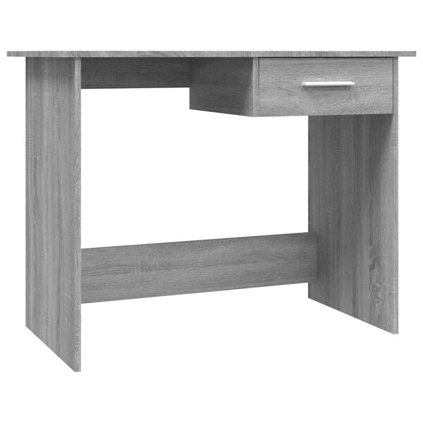 vidaXL Escritorio de madera contrachapada gris Sonoma 100x50x76 cm