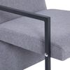 vidaXL Sillón con patas cromadas de tela gris claro