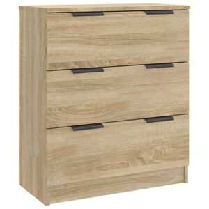 vidaXL Aparador de madera contrachapada color roble Sonoma 60x30x70 cm