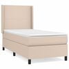 vidaXL Cama box spring con colch&oacute;n cuero sint&eacute;tico capuchino 90x190 cm