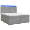 vidaXL Cama box spring con colch&oacute;n Gris Claro 160 x 200 cm Tela