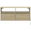 vidaXL Mueble de TV de pared con luces LED roble Sonoma 100x31x45 cm