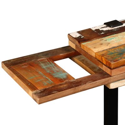 vidaXL Mesa consola ajustable madera maciza reciclada