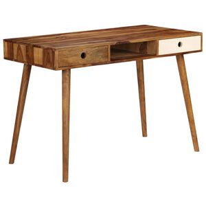 vidaXL Escritorio de madera maciza de acacia 110x55x76 cm