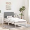 vidaXL Estructura de Cama con Cabecera Tapizada Gris Claro 80 x 200 cm