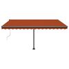 vidaXL Toldo de pie automático naranja y marrón 450x300 cm