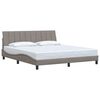 vidaXL Estructura de cama sin colch&oacute;n Hanko tela gris taupe 180x200 cm