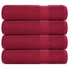 vidaXL Toallas de mano FROGN 4 uds burdeos 50x100 cm 360 g/m&sup2;