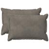vidaXL Coj&iacute;n con almohada HOUTEN 2 uds. Gris Claro Terciopelo