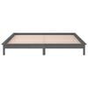 vidaXL Estructura de cama con LED madera maciza gris 140x190 cm
