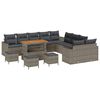 vidaXL Conjunto de sof&aacute;s de jard&iacute;n 18 uds. 11-N&uacute;mero de plazas Gris