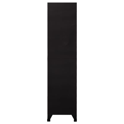 vidaXL Taquilla de acero negro 90x40x180 cm