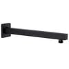 vidaXL Barra de soporte ducha cuadrada acero inox 201 negro 30 cm