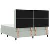 vidaXL Cama tipo Box Spring con LED Gris Claro 180 x 200 cm Terciopelo