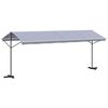 vidaXL Toldo de pie tela y acero azul y blanco 600x300 cm