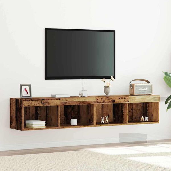 vidaXL Conjunto de mueble de TV 2 pcs Madera vieja 80 x 30 x 30 cm