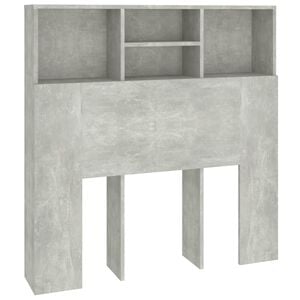 vidaXL Mueble cabecero gris hormig&oacute;n 100x19x103,5 cm
