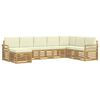 vidaXL Conjunto de sof&aacute;s de exterior 8 pcs Blanco y Crema