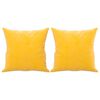vidaXL Sof&aacute; 2 plazas almohadas cojines terciopelo amarillo claro 120cm