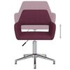 vidaXL Sillas de comedor giratorias 6 unidades tela morada