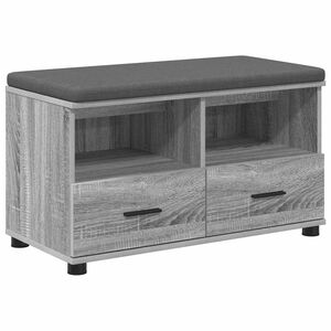 vidaXL Banco de entrada Gris Sonoma 80 x 38 x 46 cm