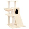 vidaXL Rascador para gatos con postes de sisal color crema 82 cm