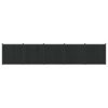 vidaXL Panel de valla 5 pcs WPC y Aluminio Negro