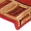 vidaXL Alfombrilla autoadhesiva para escalera 15 uds rojo 65x21x4 cm