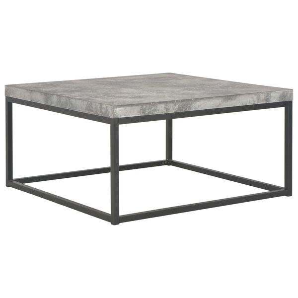 vidaXL Mesa de centro con aspecto de hormig&oacute;n 75x75x38 cm