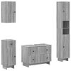 vidaXL Juego de armarios de ba&ntilde;o de 4 piezas EDE Sonoma gris