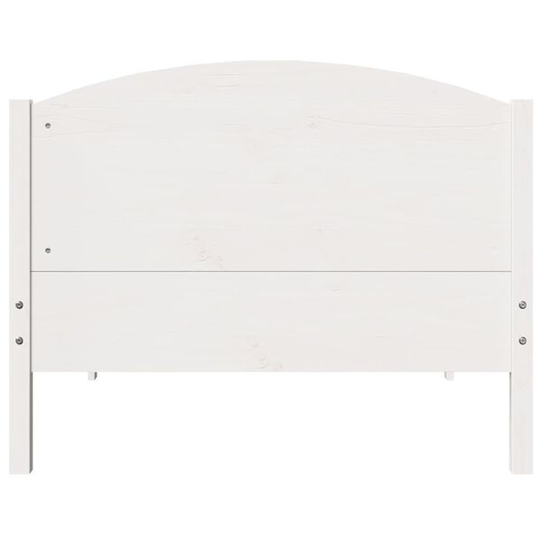 vidaXL Estructura cama sin colch&oacute;n madera maciza pino blanca 100x200cm