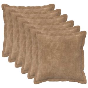 vidaXL Coj&iacute;n 6 uds. HOUTEN Topo 30 x 30 cm Microfibra de forro polar