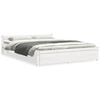 vidaXL Estructura de cama sin colch&oacute;n madera maciza blanco 160x200 cm