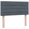 vidaXL Cama box spring con colch&oacute;n y LED terciopelo gris oscuro 90x210 cm