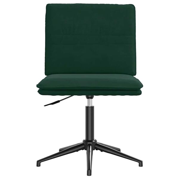 vidaXL Sillas de comedor 2 unidades terciopelo verde oscuro