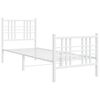 vidaXL Estructura cama sin colch&oacute;n con estribo metal blanco 80x200 cm