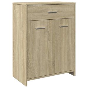 vidaXL Armario de ba&ntilde;o madera contrachapada roble Sonoma 60x33x80 cm