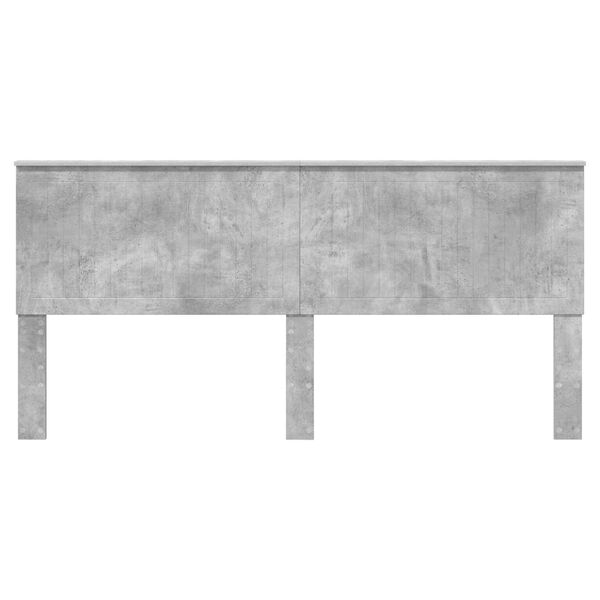 vidaXL Cabecero con cabecera Gris Concreto 200 cm Madera contrachapada