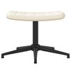 vidaXL Sill&oacute;n de relax con taburete terciopelo blanco crema