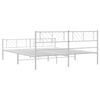 vidaXL Estructura cama sin colch&oacute;n con estribo metal blanco 183x213 cm